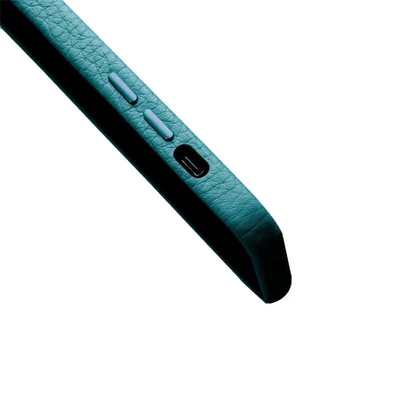 Melkco iPhone 12 Pro Max Origin Paris Premium Leather Cover - Lake Blue - Tashqila Melkco iPhone 12 Pro Max Origin Paris Premium Leather Cover - Lake Blue - Tashqila